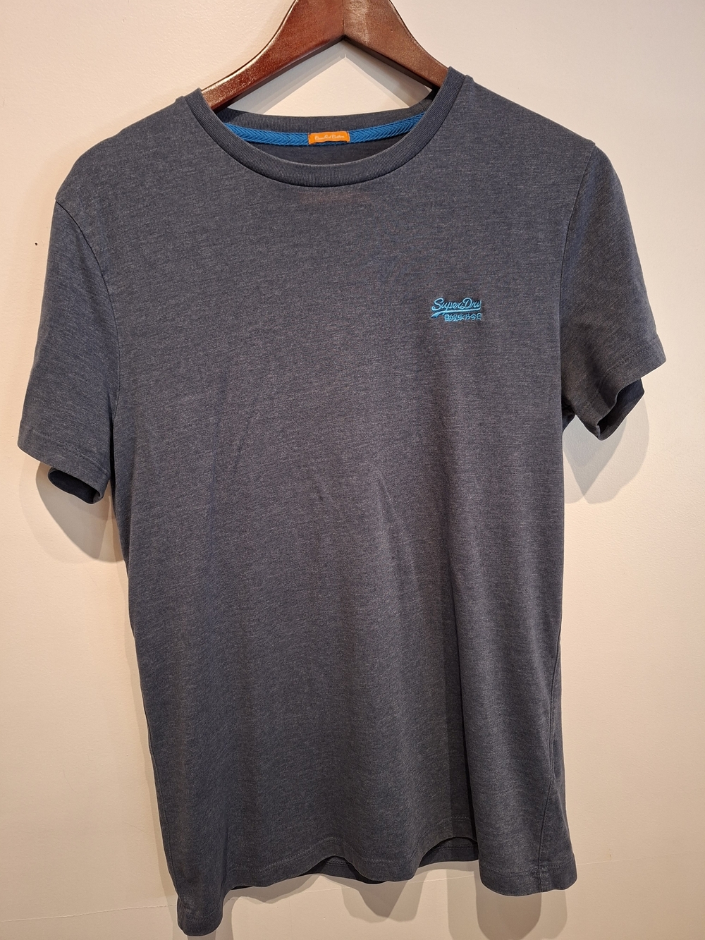 Superdry Men’s Slate Blue Crew Neck T‑Shirt